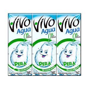 AGUA SABORIZADA PERA 3 UN. 190 ML C/U