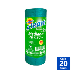 BOLSA ASEO CLEAN 70X90 CM 10 UN