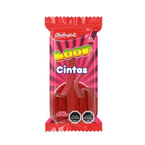 GOMITAS LOOP CINTAS FRUTILLA 67 G