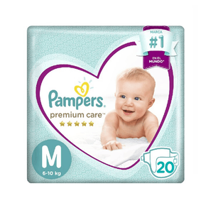 PAÑALES PREMIUM CARE M 20 UN.