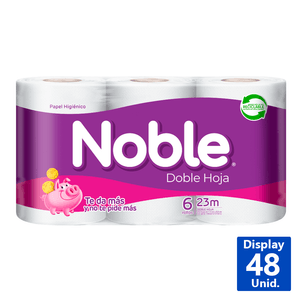PAPEL HIGIÉNICO DOBLE HOJA 23 M 6R