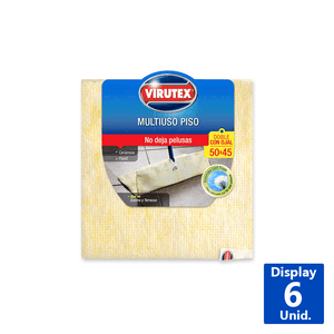 TRAPERO PISOS DOBLE CON OJAL 45X50CM 6UN