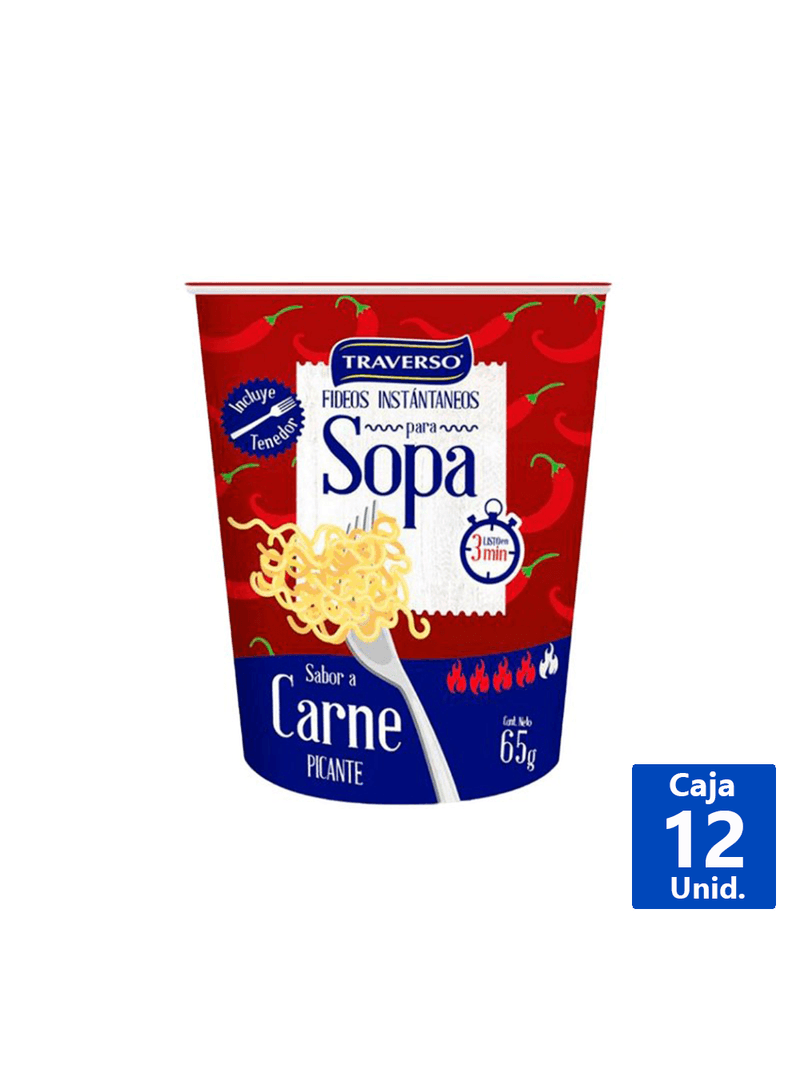 Sopa InstantÁnea Sabor Carne Picante 65g Dimak Online