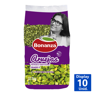ARVEJAS VERDES PARTIDAS BONANZA 1 KG
