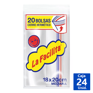 BOLSA FACILITA HERMETICO 18X20CM 20UN