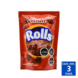 CHOCOLATE ROLLS CRISPY BERRIES 120 G
