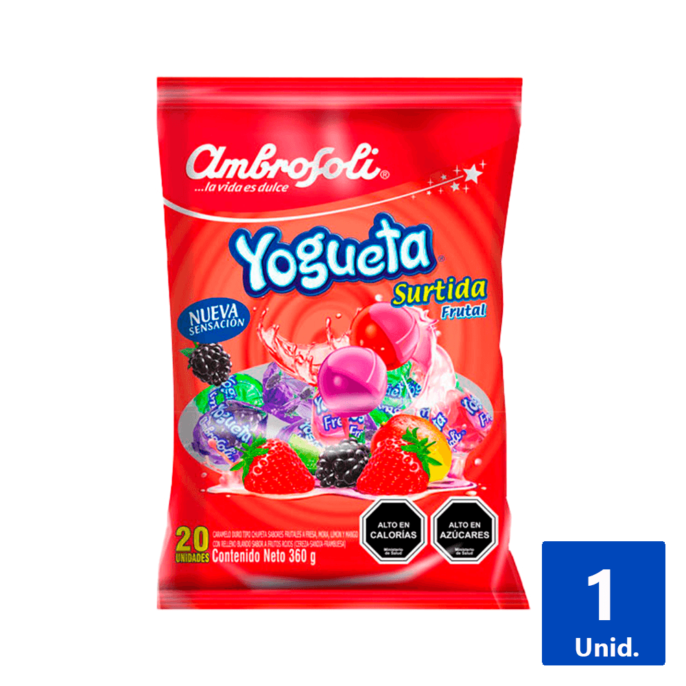 Ramas De Caramelo Duro Rellenas De Fresa Paraiso: Fresas