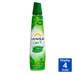 ENDULZANTE LÍQUIDO SUCRALOSA  180 ML.