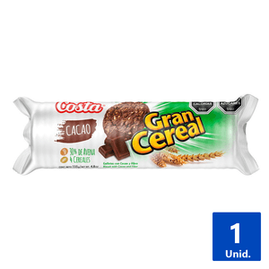 GALLETA GRAN CEREAL FIBRA CACAO 135 G