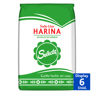 HARINA S/POLVOS DE HORNEAR SELECTA 3 KG