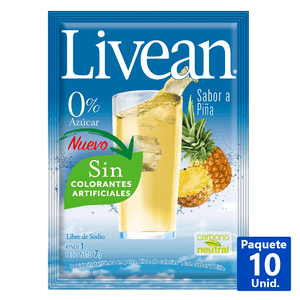 JUGO EN POLVO PIÑA LIVEAN 10UN DE 7 G