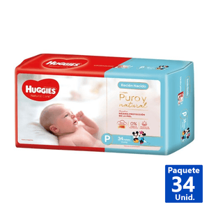PAÑALES NATURAL CARE PEQUEÑO 34 UN
