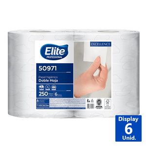 PAPEL HIGIÉNICO DOBLE HOJA 250 M 6R