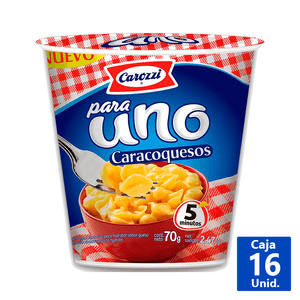 PASTA PARA UNO CARACOQUESO CAROZZI 70 G