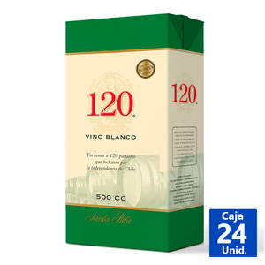 VINO 120 BLANCO TETRA 12° 500 ML