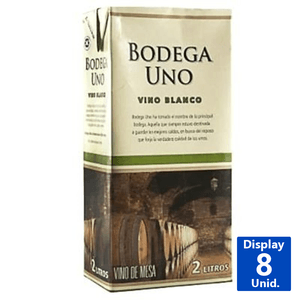 VINO BLANCO TETRA BODEGA UNO 11,5° 2 L