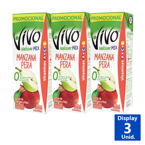 NÉCTAR MIX MANZANA PERA TRIPACK 190 ML