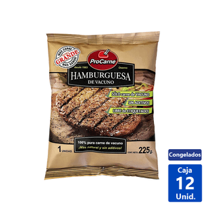 HAMBURGUESA 100% CARNE 225 G