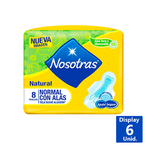 TOALLAS HIGIÉNICAS NORMAL CON ALAS 8 UN.