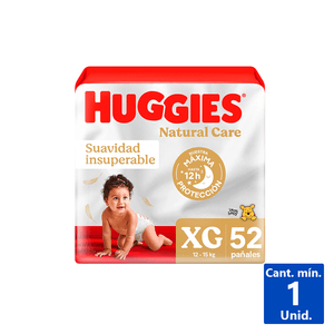 PAÑALES NATURAL CARE XG 52 UN.