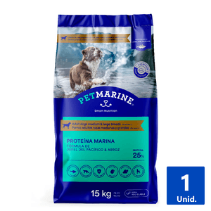 ALIMENTO PERRO PET MARINE RAZA M/G 15KG
