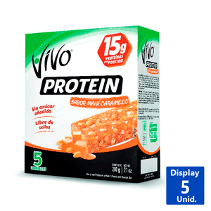 BARRA PROTEINA MANI CARAMELO 5UN 40 G