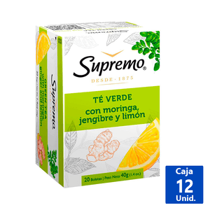 TE VERDE MORINGA JENGIBRE Y LIMÓN 20 B