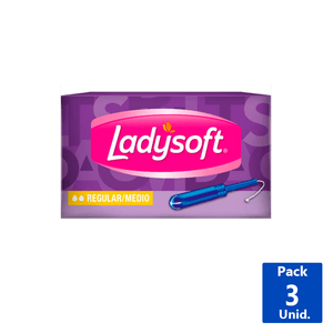 TAMPONES LADYSOFT REGULAR  3 PAQ DE 8UN