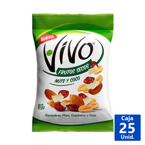 FRUTOS SECOS NUTS Y COCO 80 G