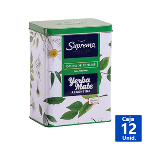 YERBA MATE  8 HIERBAS ENVASE LATA 500 G