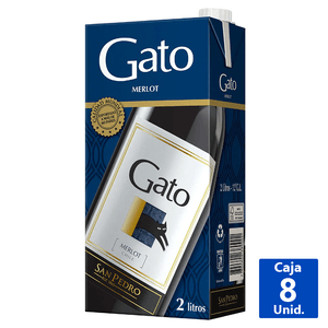 VINO GATO TETRA MERLOT 12° 2LT