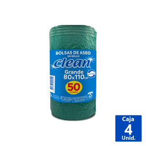 BOLSA ASEO CLEAN 80X110 CM 50 UN