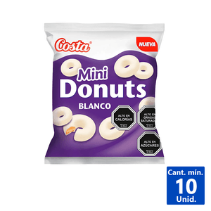 GALLETA MINI DONUTS BLANCA 35 G