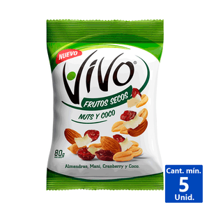 FRUTOS SECOS NUTS Y COCO 80 G