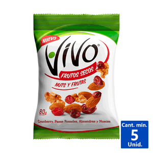 FRUTOS SECOS NUTS Y FRUTAS 80 G
