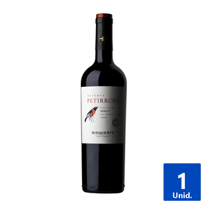 VINO MERLOT RVA PETIRROJO 13,5° 750 ML