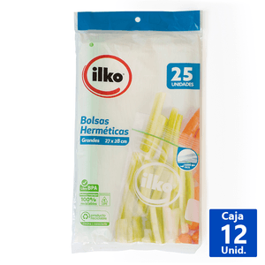 BOLSA HERMÉTICA GRANDE 27X28CM 25UN