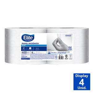 PAPEL HIGIÉNICO JUMBO  400 M 4R