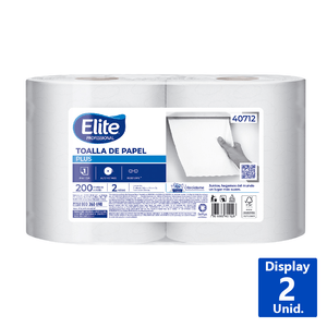 TOALLA ROLLO 2X200M ELITE PROFESSIONAL