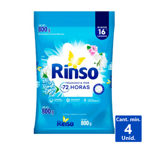 RINSO POLVO HORTENSIA/FLORES BOLSA 800G
