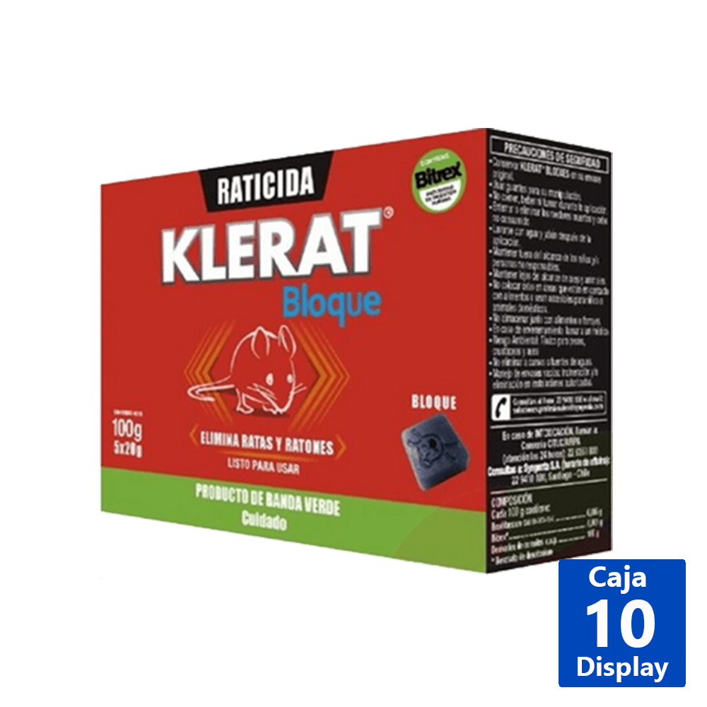 RATICIDA BLOQUES RATAS 10UN DE 100 G - Dimak Online