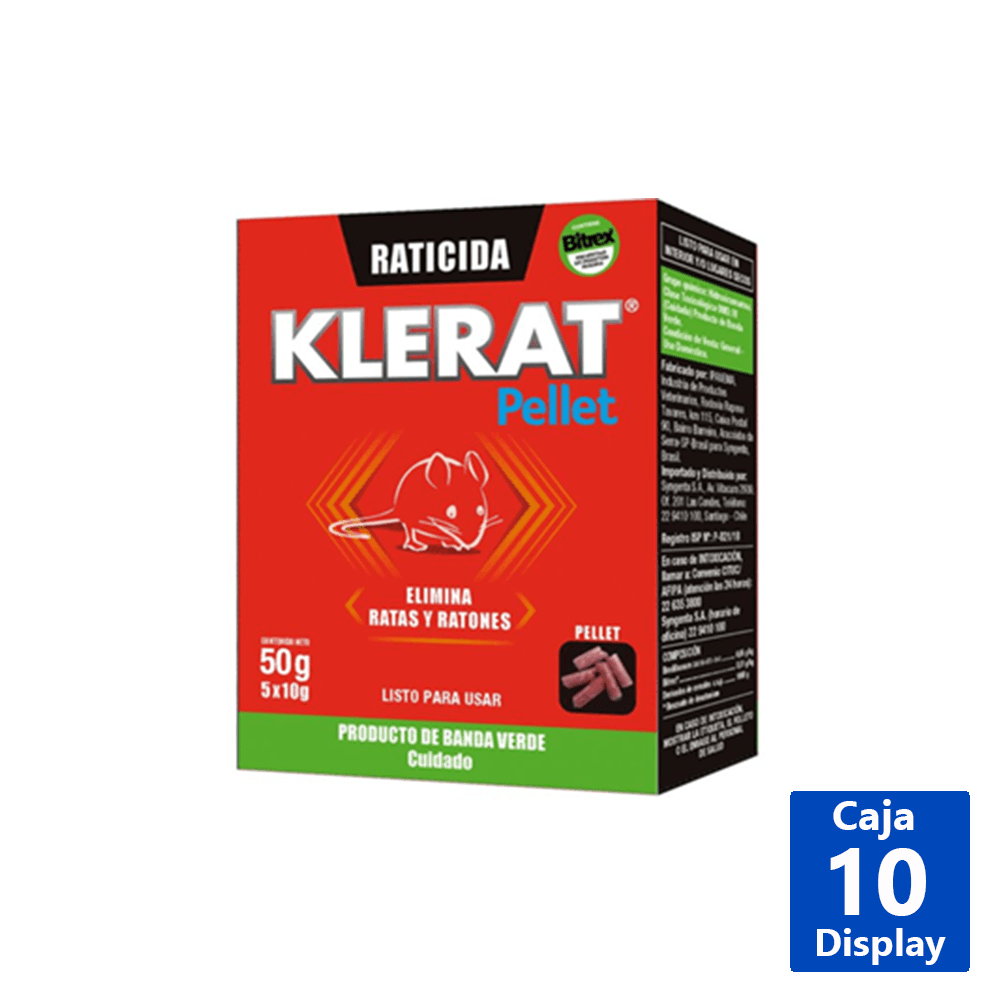RATICIDA PELLET RATAS 10UN DE 50 G - Dimak Online