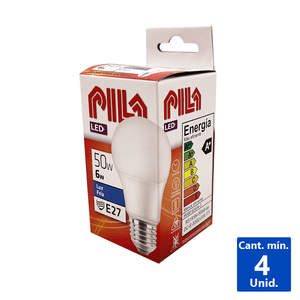 AMPOLLETA LED LUZ FRÍA 6W E27  1UN