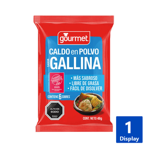 CALDO EN POLVO SABOR GALLINA 6 SOBRES 1U