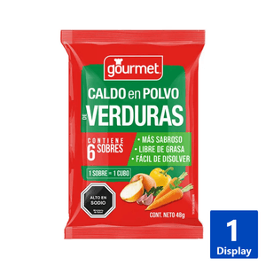 CALDO EN POLVO SABOR VERDURA 6 SOBRES 1U