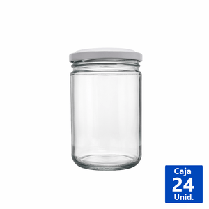 FRASCO DE VIDRIO CON TAPA 250 CC