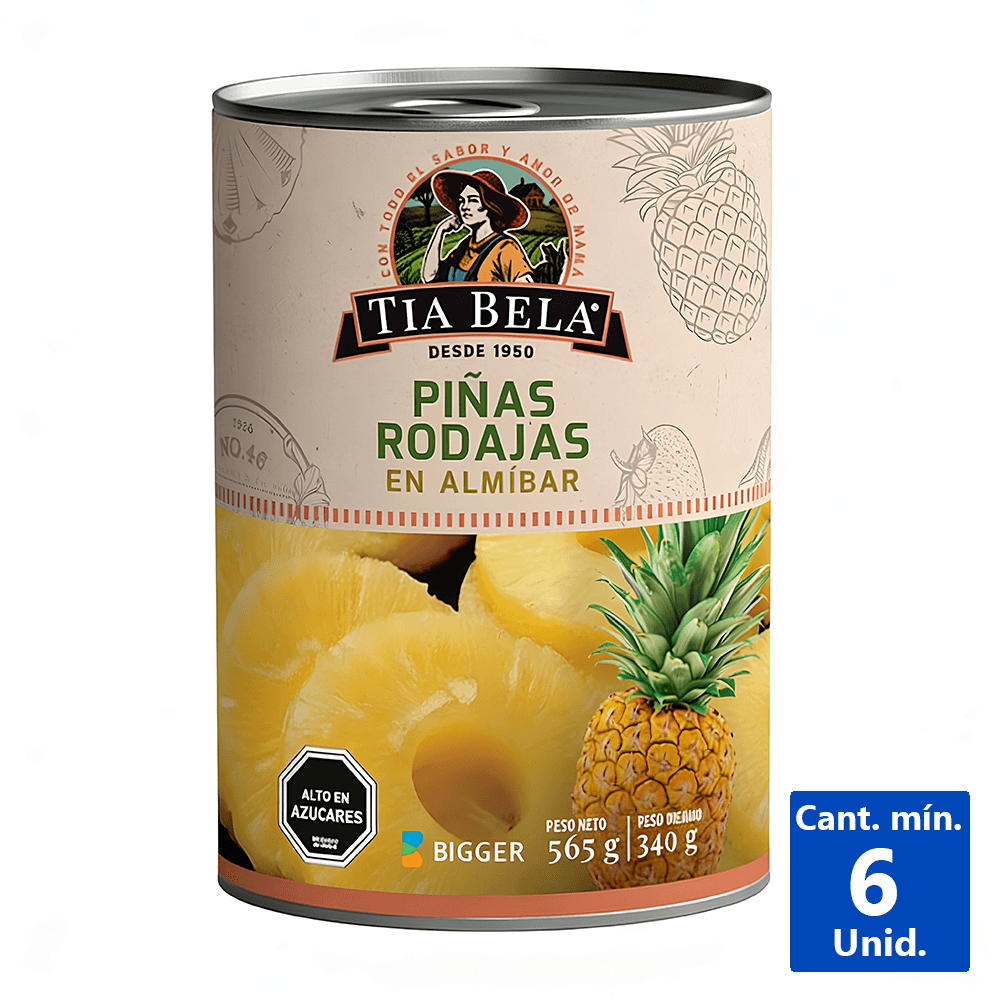 PIÑAS RODAJAS EN ALMÍBAR 565 G - Dimak Online