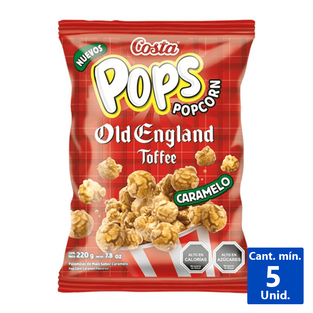COSTA POPS ENGLAND TOFFEE CARAMELO 220 G - Dimak Online