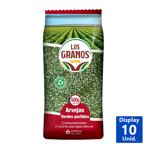 ARVEJAS VERDE PARTIDA LOS GRANOS 500 G